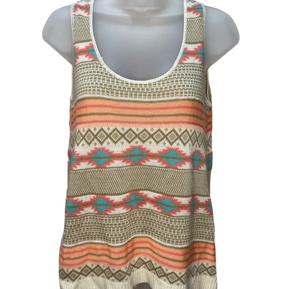 Cotton Emporium Hi Low Loose fitting sweater Tank Top size Small